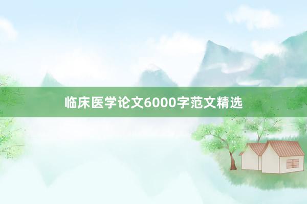 临床医学论文6000字范文精选