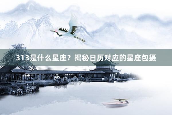 313是什么星座？揭秘日历对应的星座包摄